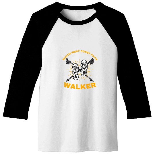 South West Coast Path SWCP Walker Walking Rambler Footpath Baseball Tees