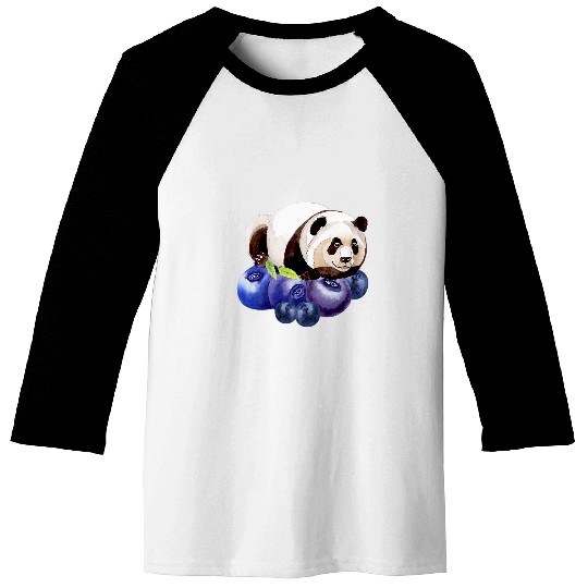 Panda Pet berry supercute fruit kawaii character blueberry panda Baseball Tees