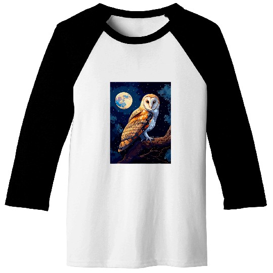 Owl Pet barn owl vintage Baseball Tees