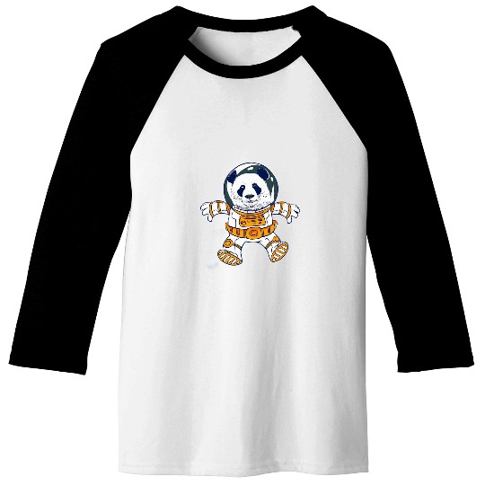 Panda Pet Bears Space Flight Stars Planet Children Astronaut Baseball Tees