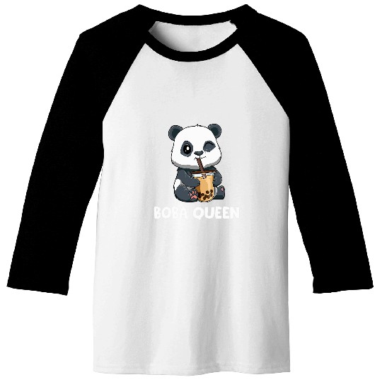 Panda Pet Boba Queen PandasFunny Boba Tea Baseball Tees
