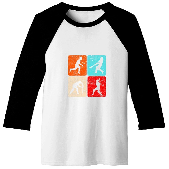 Cricket Fan Silhouette Cricket Players Bat Wicket Stumps Bails Batting Baseball Tees