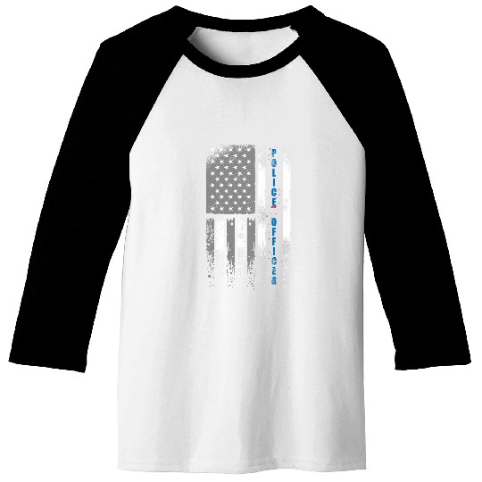 Thin Blue Line Law Enforcement Police Officer Support Baseball Tees