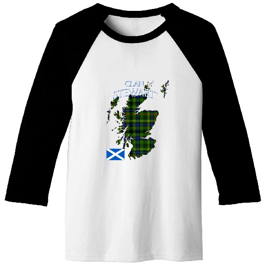 Stewart Hunting Scottish Clan Tartan Scotland Baseball Tees