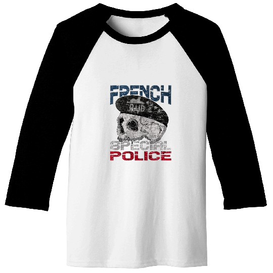 RAID French Police Tactical Unit 1 Baseball Tees