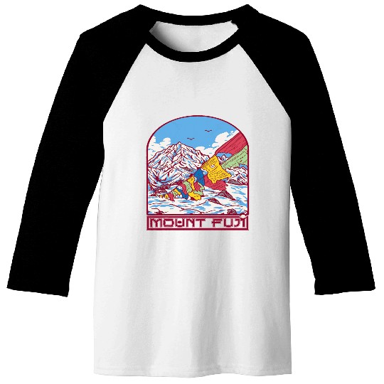 Mount Fuji Mountains Nature Hiking Japan Mountaineer Climb Baseball Tees