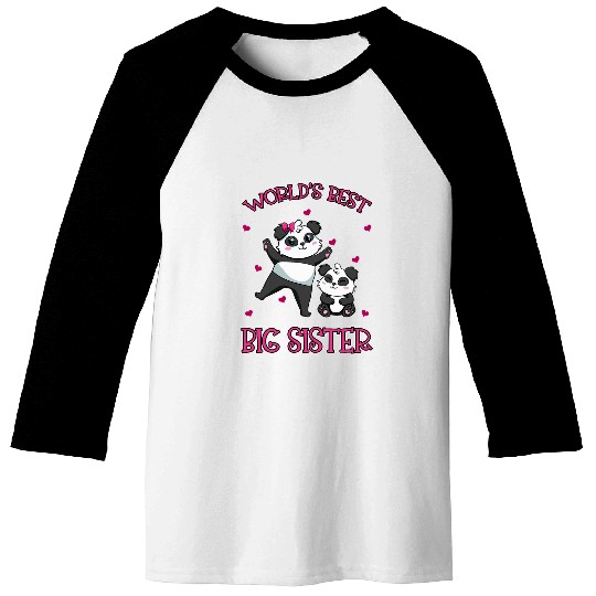 Panda Pet Big Sister Panda Sibling Eldest Daughter Child Baseball Tees