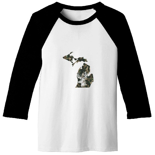 Michigan UP Camo deer duck bird man cave state Baseball Tees