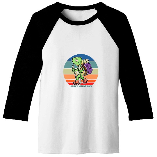 Turtle Pet Hiking Turtle Yosemite National Park Camping Adventure Baseball Tees