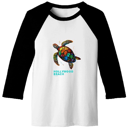 Turtle Pet Hollywood Beach FL Florida Vacation Sea Turtle Souvenir 19 Baseball Tees