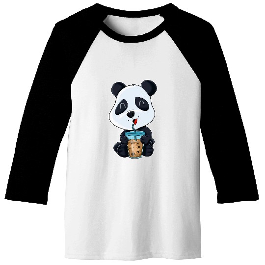 Panda Pet Bubble Tea Kawaii Panda Bear I Boba Tea Otaku Panda Baseball Tees