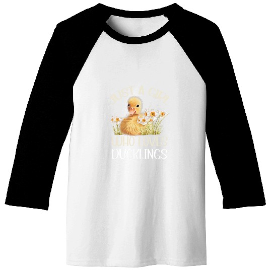Duck Pet Just A Girl Who Loves Ducklings Little Duck Cottagecore Cute Baseball Tees