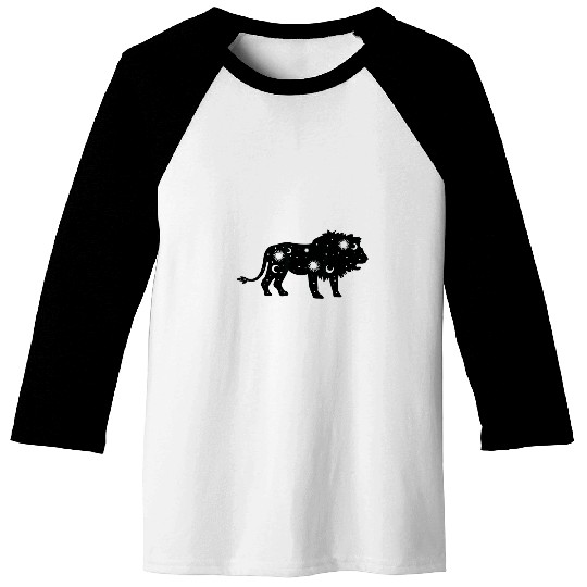 Lion Pet Black Celestial Lion Present Idea For Lion Lovers Baseball Tees