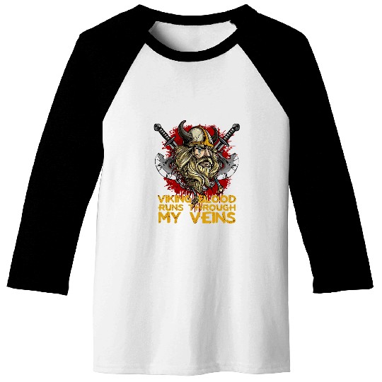 Viking Valhalla Nordic Gods Thor 3 Baseball Tees