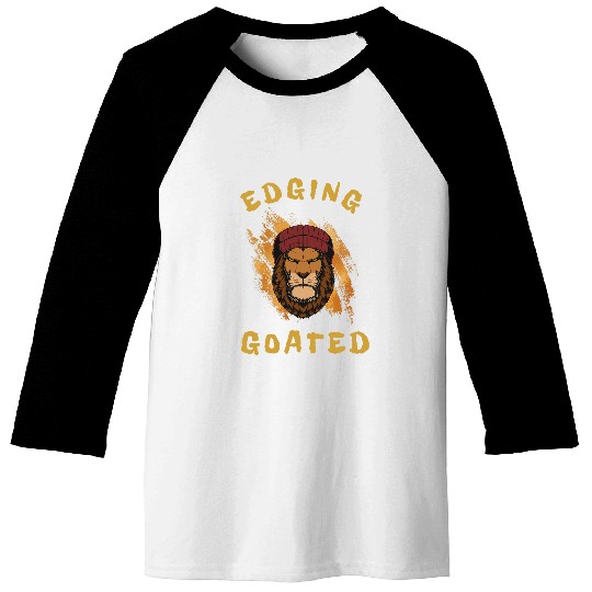 Lion Pet Edging Goated Sigma Lion Ironic Brainrot Meme 2 Baseball Tees