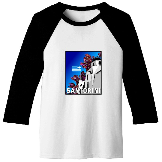 Wines Fun Greek Oasis Sea Island Santorini Wines Aegean Santorini Baseball Tees