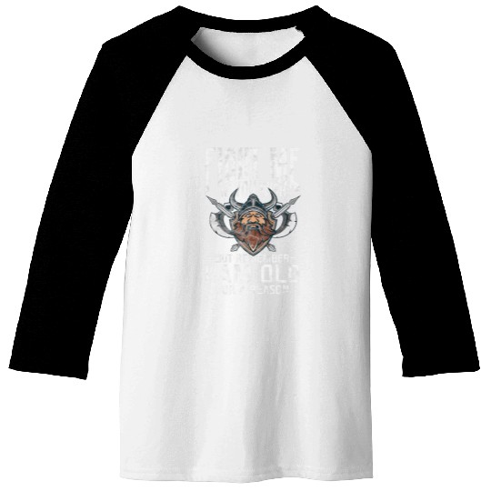 Viking Warrior Norse Nordic Scandinavian Mythology Grunge Baseball Tees