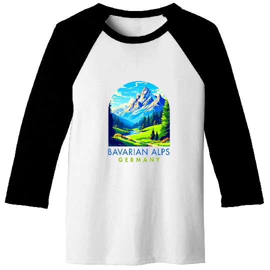 Travel Hiking Exploring Go Outdoor Bavarian Alps Germany Baseball Tees