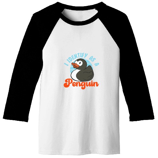 Duck Pet Penguin I Identify As A Penguin Rubber Ducky Baseball Tees