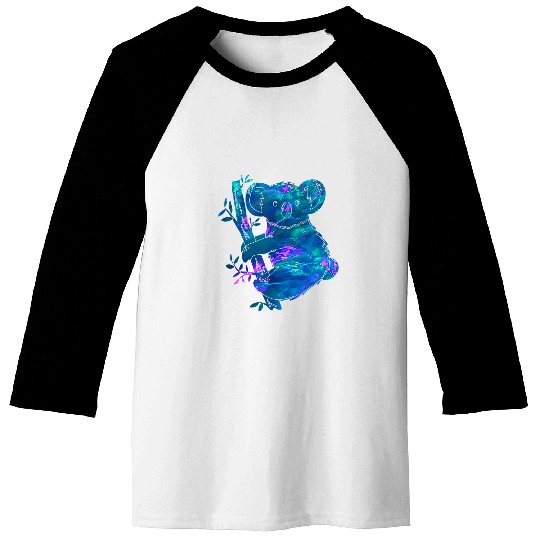 Koala Pet Cyan Blue Violet teal Koala For Animal lover Christmas Baseball Tees