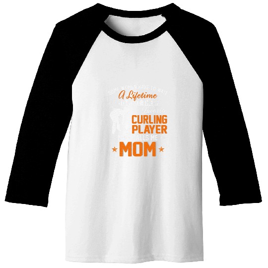My Favorite Curling Player Calls Me Mom Gift For Mother Mama Baseball Tees