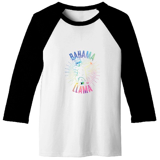 Llama Alpaca Bahamas Cruise Vacation Beach Bahamian Flag Baseball Tees