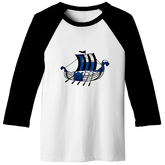 Viking Ship Finland Valhalla Odin Scandinavia Viking Baseball Tees