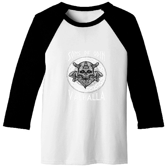 Sons Of Odin Valhalla Viking Warrior Norsemen Baseball Tees