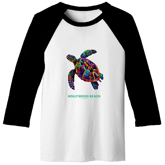Turtle Pet Hollywood Beach FL Florida Vacation Sea Turtle Souvenir 5 Baseball Tees