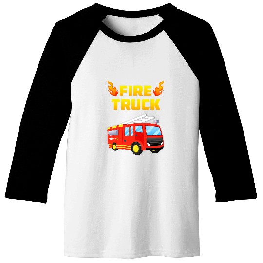 Firefighter Job Fireman Fires Truck Fires Fighter 2Toddler Adults Kids Baseball Tees