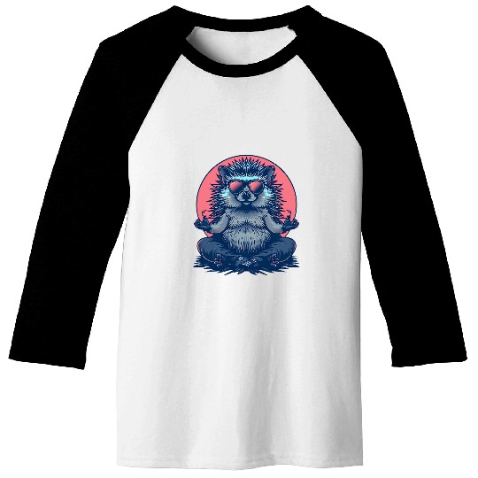 Hedgehog Pet Funny Meditation Buddhist Zen Buddha Spirituality Baseball Tees