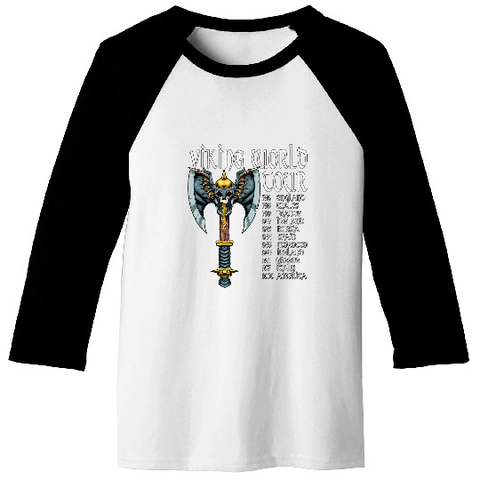 Viking Tour Vikings Valhalla Odin for a Men and Women 4 Baseball Tees