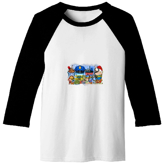 Coffee Fun Merry Christmas Police Coffee Drink Christmas Latte Baseball Tees