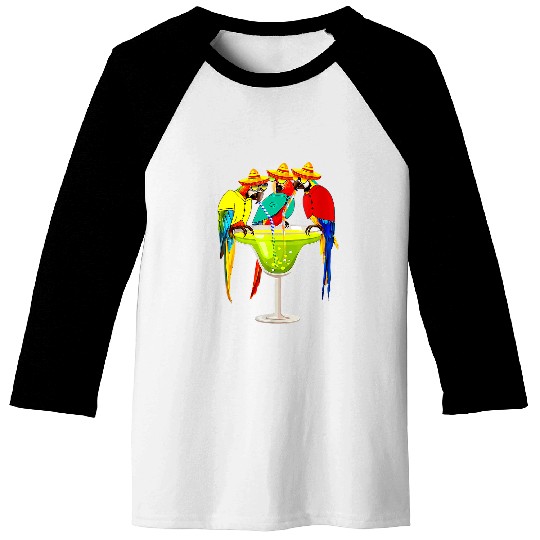 Wines Fun parrot cinco de mayo 2drinking tequila mexican fiesta Baseball Tees