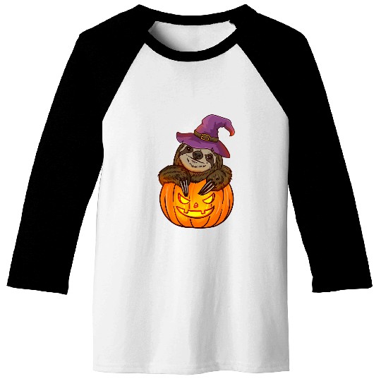 Sloth Pet Halloween Pumpkin Sloth Halloween 2 Baseball Tees