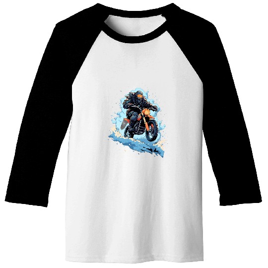 Dirt Bike bigfoots Ice Racer Motorcycle Ice Racing Baseball Tees