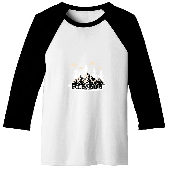 Hiking Hiker MT. Rainier National Park Hiking Vacation 2 Hike Baseball Tees