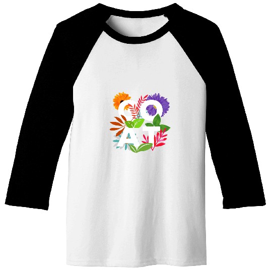 Goats Lover Spring Floral Flowers Leaves Goats Positive Words Baseball Tees