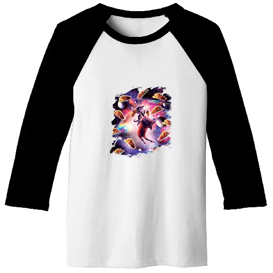 Goats Lover Thug Space Cat On Goats Unicorn Baseball Tees