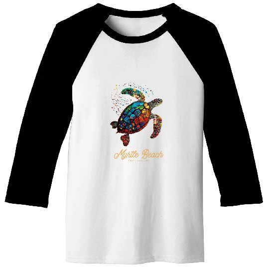 Turtle Pet Myrtle Beach SC South Carolina Family Vacation Sea Turtle 5 Baseball Tees