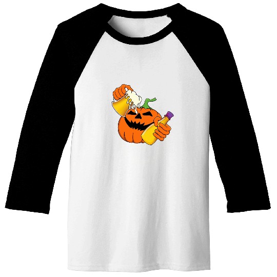Beer Fun Halloween Pumpkin Beer Potion Trick Or Treat Drinking Party Baseball Tees