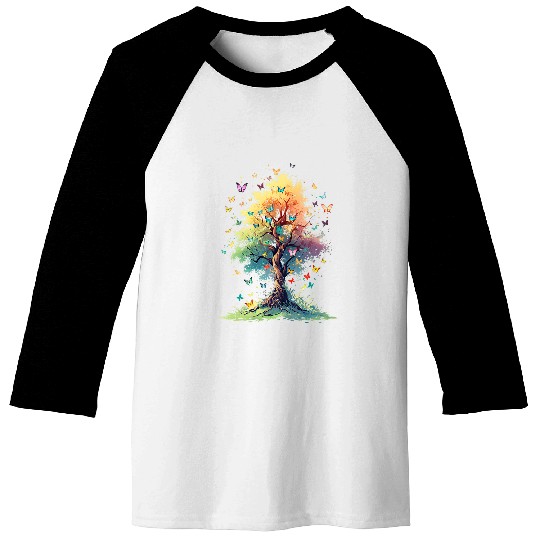 Butterfly Tree Aesthetics Butterflies Beautiful Aesthetics 28 Baseball Tees