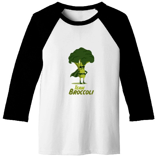 Lacrosse Gift Broccoli 2Superhero Superfood Vegetable Vegetarian Baseball Tees