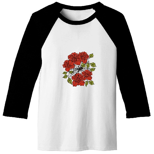 Lacrosse Gift Emo Goth Y2K Alt Fairy Grunge Flower Rose Web Spider Baseball Tees