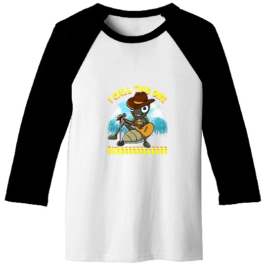 Cicada Playing Banjo Funny Cicada Baseball Tees