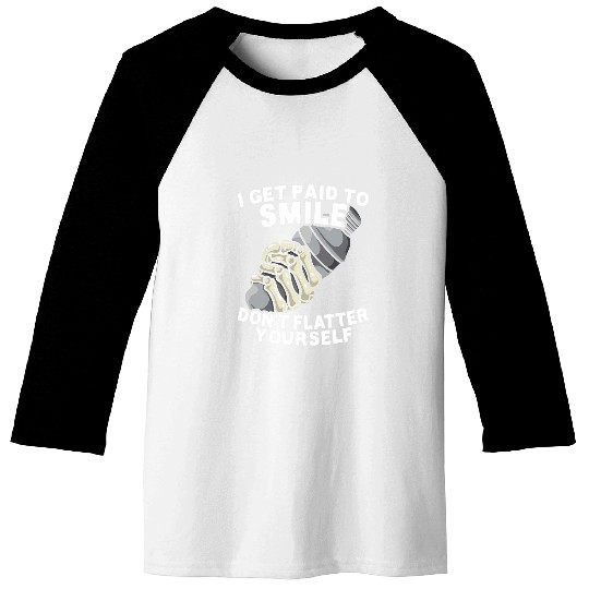 Bartender I Get Paid To Smile Mixologist Tip Pub Bartending Baseball Tees