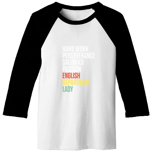 English Department Teacher School Staff 33 Baseball Tees
