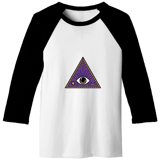 All Seeing Dark Art Aesthetic Grunge Symbol Occult Pagan Baseball Tees
