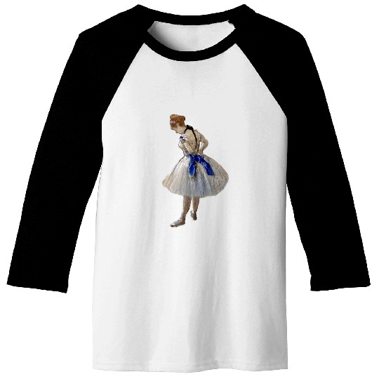 Adults Ballet dancer practice kit Degas ballerina graphic 2 Baseball Tees