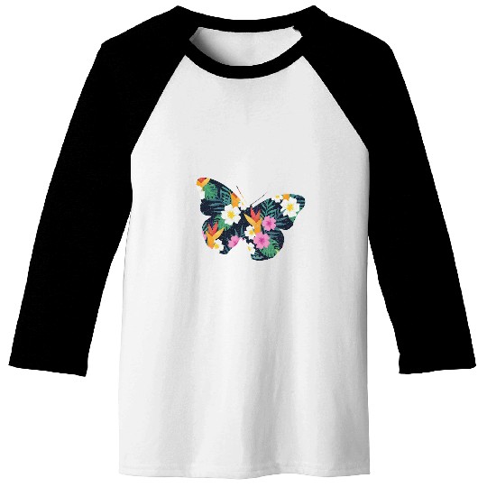 Butterfly Girl Who Loves Butterflies Cute Flower Butterflys 216 Baseball Tees
